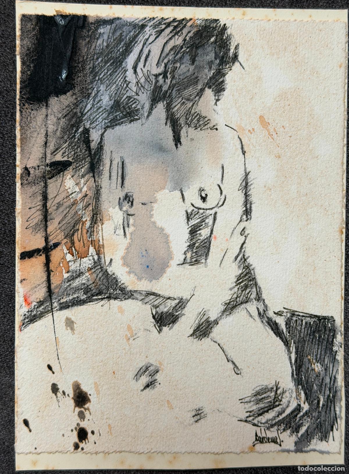 Arte: C&aacute;rdenas , dibujo a tinta , T/M, desnudo femenino , Granada , M&aacute;laga ,