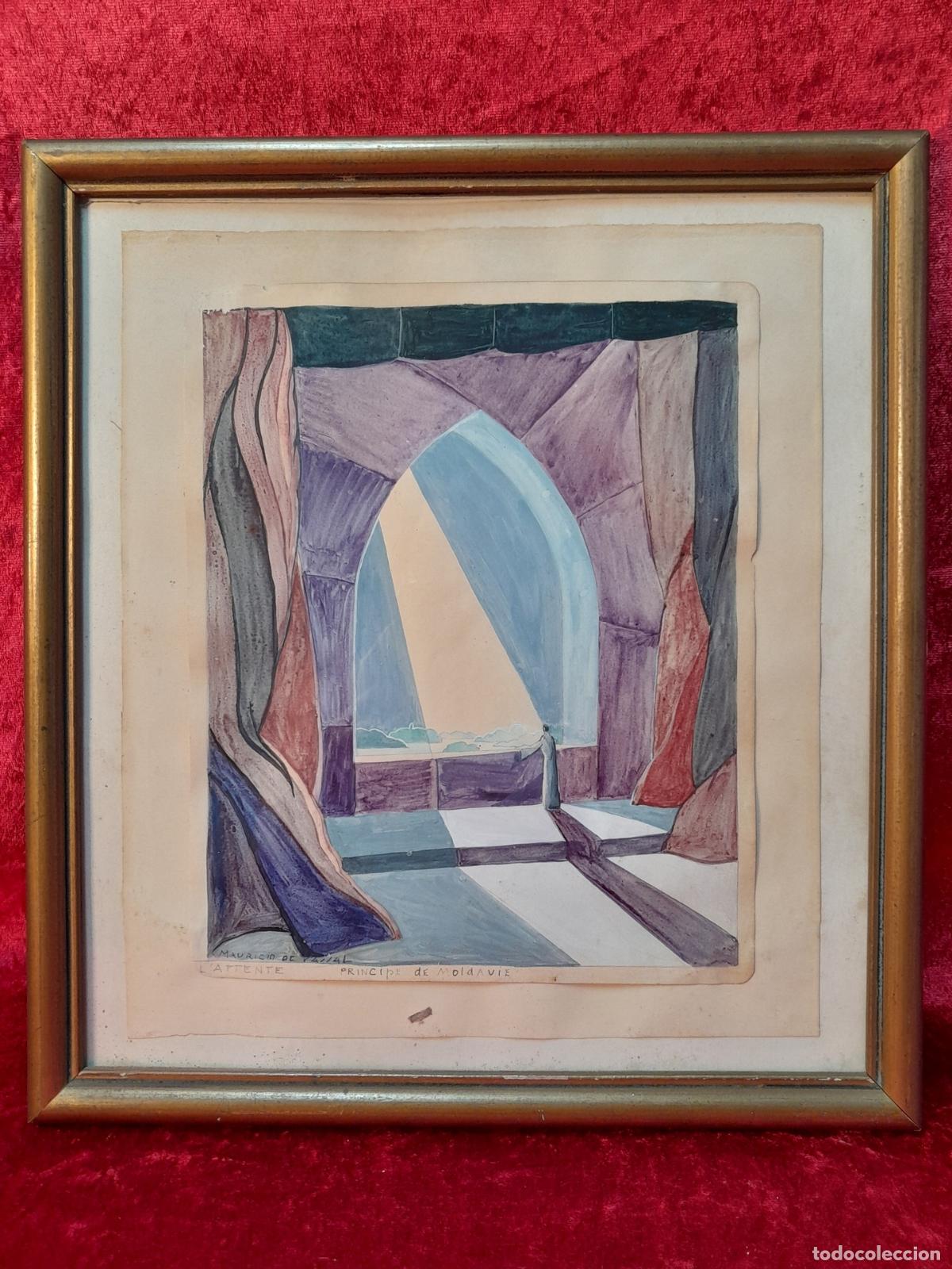 Arte: C-2033. MAURICE DE VASSAL &rdquo;PRINCIPE DE MOLDAVIA&rdquo;. T&Eacute;CNICA MIXTA SOBRE PAPEL. 1930.
