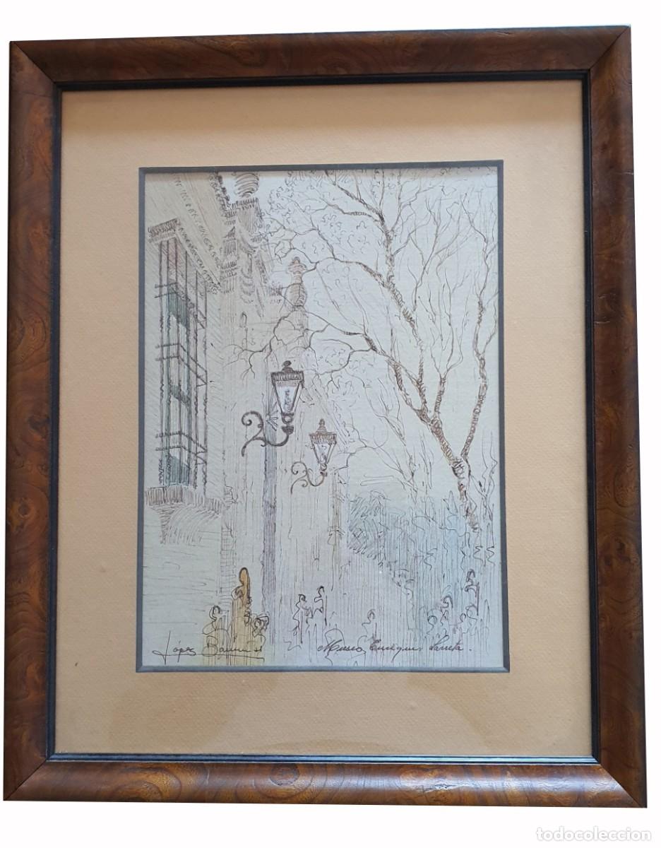 Arte: Obra Original de Ricardo L&oacute;pez Barreiros - Museo Enrique Larreta - Firmada y Certificada