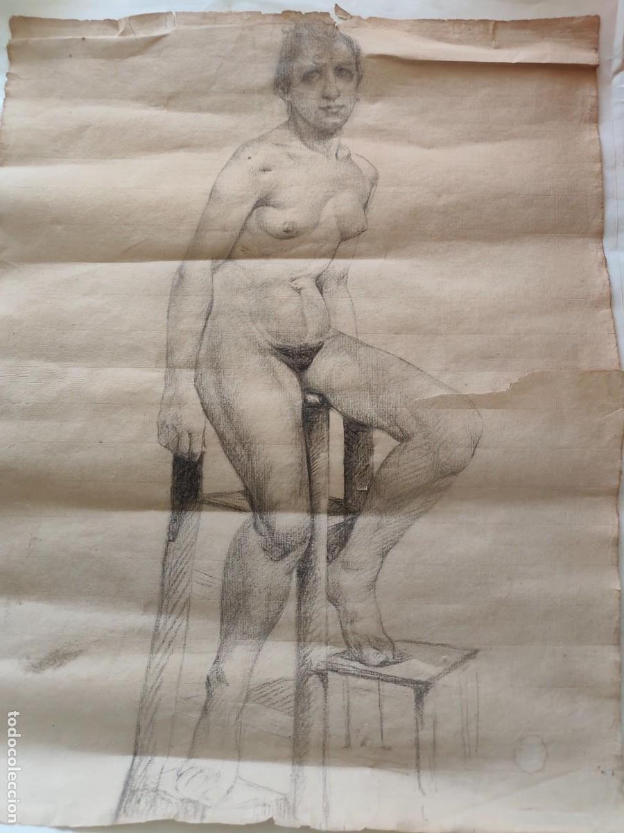 Arte: Dibujo a l&aacute;piz estudio mujer xix