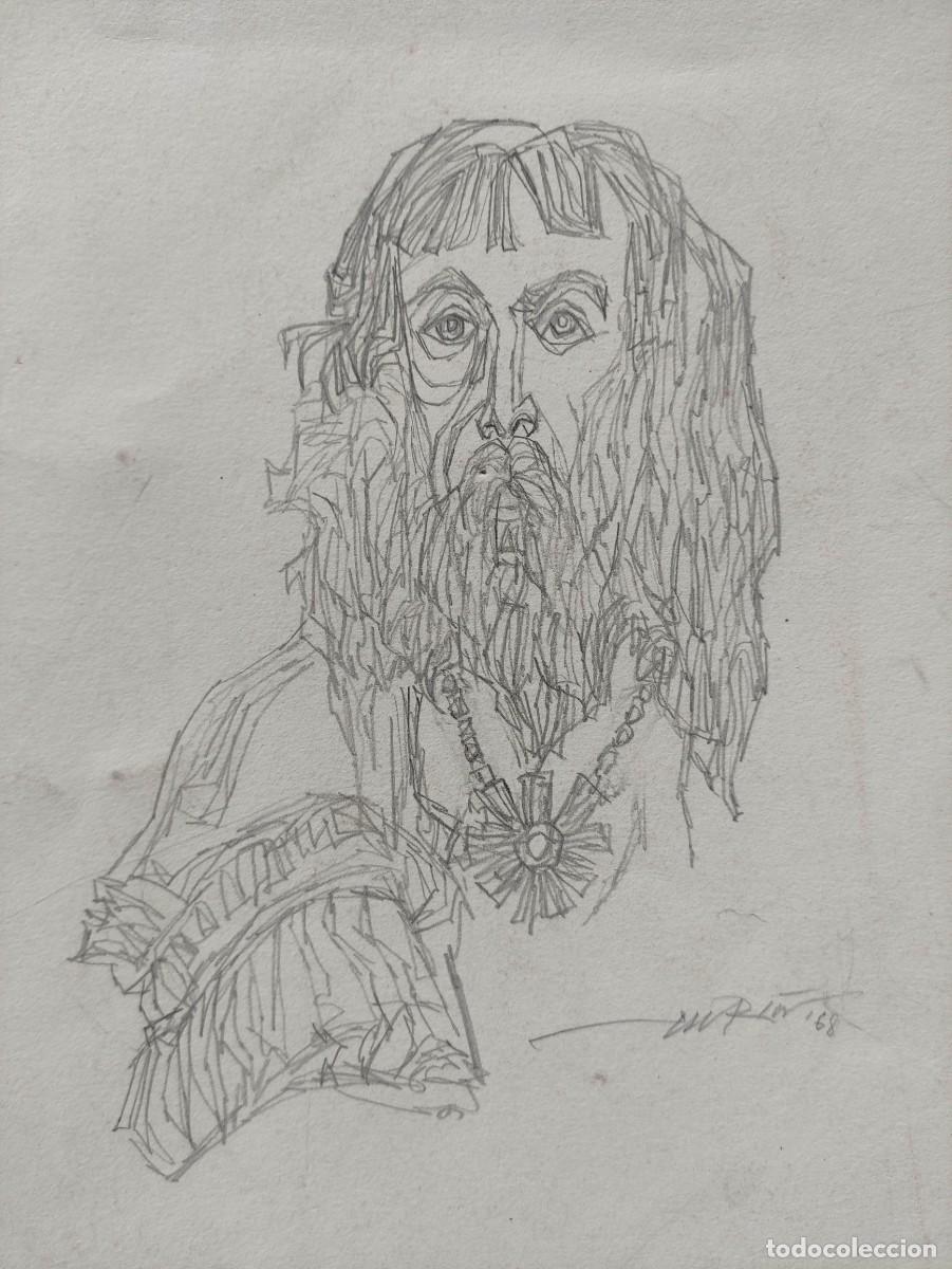 Arte: Dibujo original AUGUSTO MAR&Iacute;N firmado y fechado