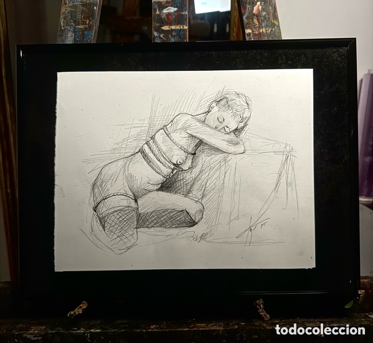 Arte: Dibujo life drawing edici&oacute;n shibari