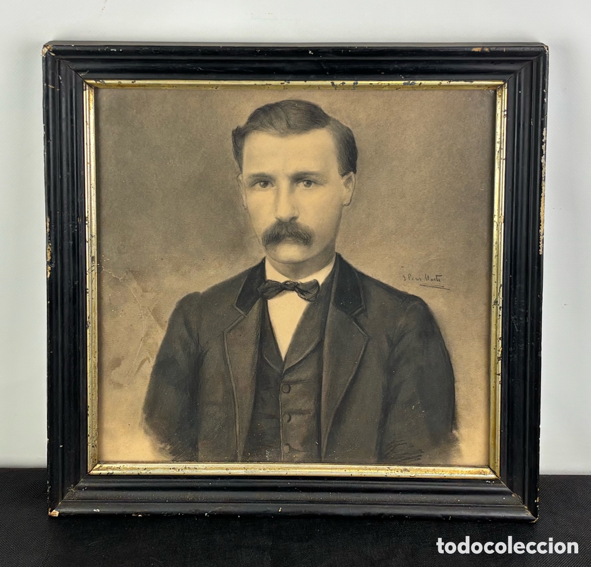 Arte: JAUME PONS MART&Iacute; - AUTORRETRATO - DIBUJO AL CARB&Oacute;N.