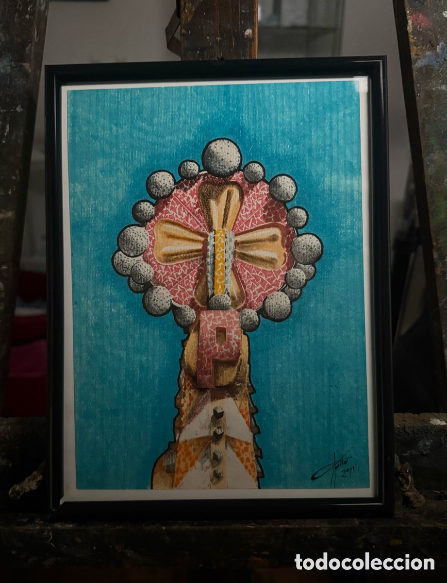 Arte: Dibujo detalle de la Sagrada Familia de Barcelona