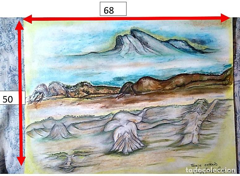Art: &rdquo;PAISAJES EXTRA&Ntilde;OS&rdquo;. dE JJ SANTOS RIVAS, SOBRE CARTULINA