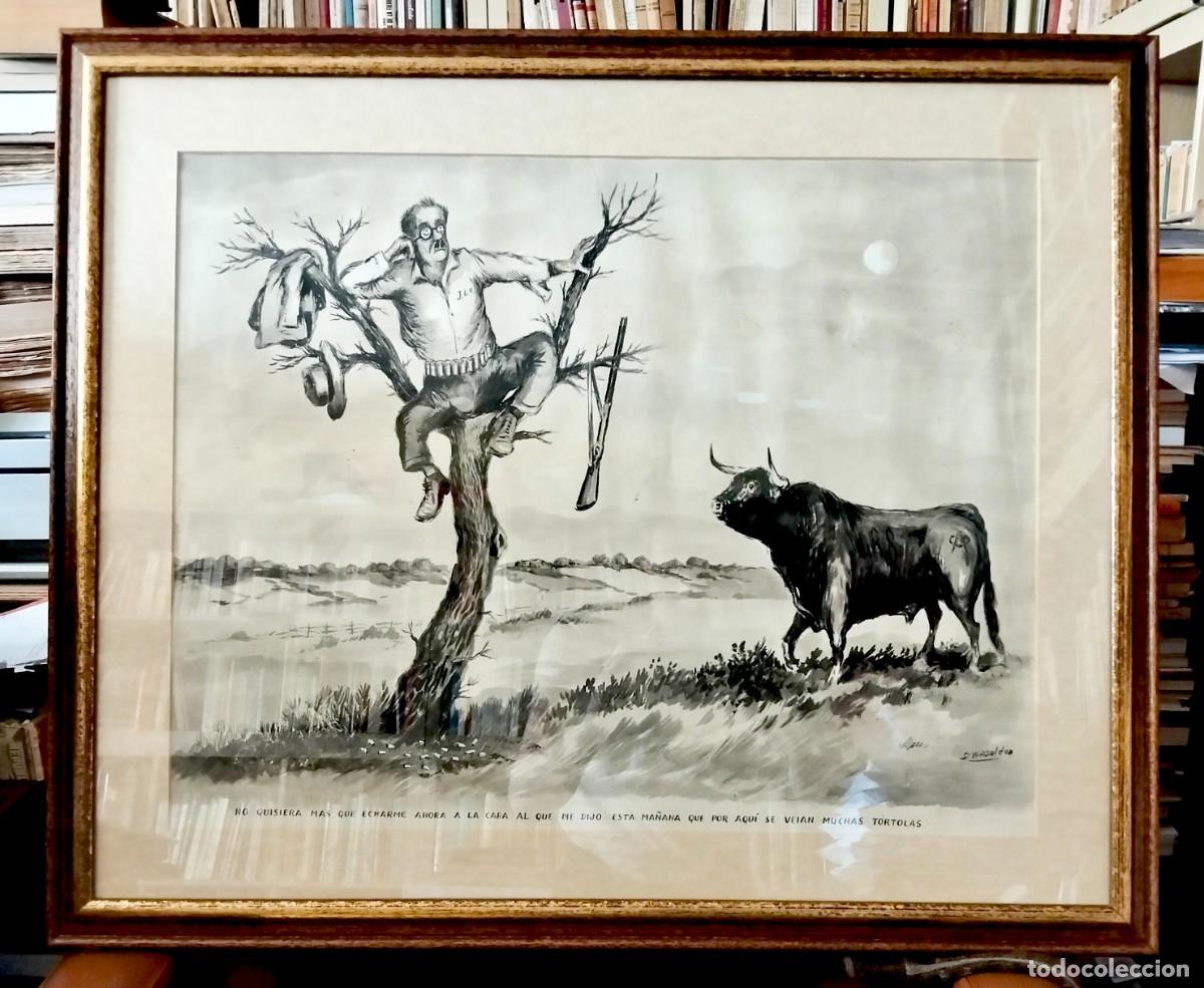 Arte: DIBUJO ORIGINAL DE DOMINGO WASALDUA &rdquo;TROPEZONES&rdquo; - HUMOR GR&Aacute;FICO, TEM&Aacute;TICA CINEG&Eacute;TICA-TAURINA
