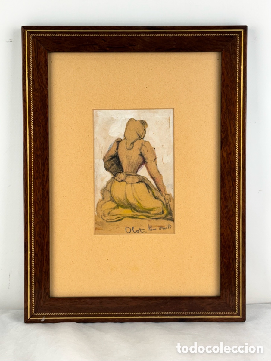 Arte: JAUME PONS MARTI- OLOT- DIBUJO SRA DE ESPALDA