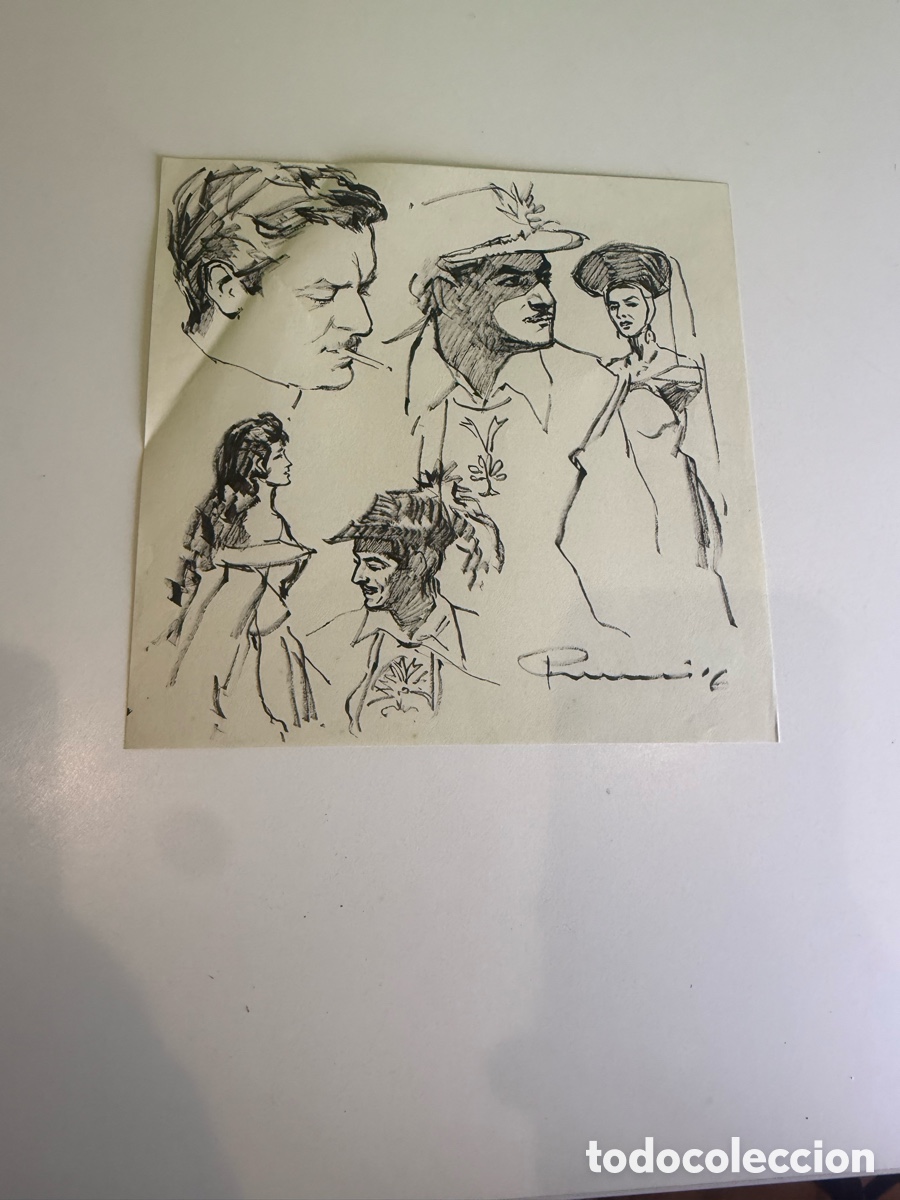 Arte: Carles Prun&eacute;s (Barcelona, 1937-2017) &ndash; Dibujo original firmado, estudio de personajes
