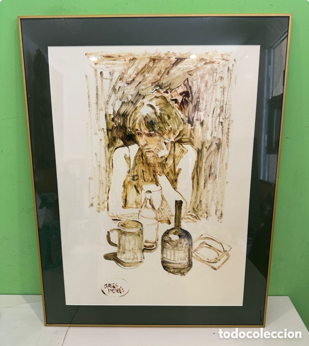 Arte: Carles Prun&eacute;s (Barcelona, 1937-2017) &ndash; &ldquo;Portuguesa al Bar&rdquo; &ndash; Dibujo original firmado