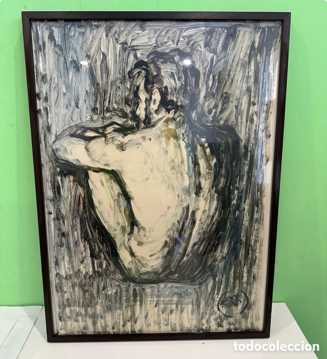 Arte: Carles Prun&eacute;s (Barcelona, 1937-2017) &ndash; &ldquo;Nu de Pere Oliveres&rdquo; &ndash; Dibujo original catalogado y titulado