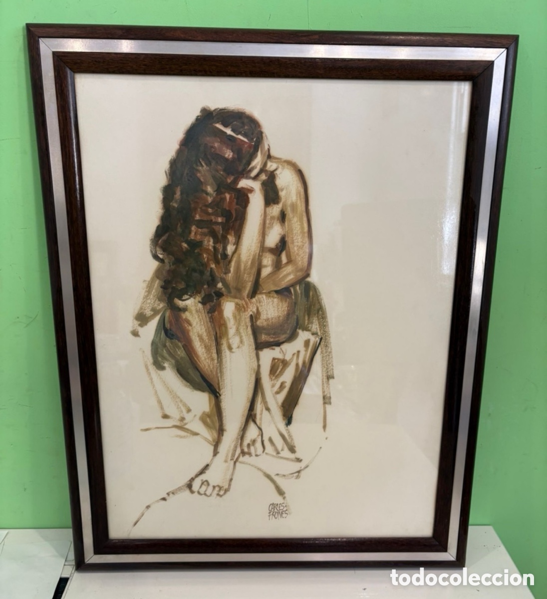 Arte: Carles Prun&eacute;s (1937-2017) &ndash; &ldquo;Nu femen&iacute; de Gl&ograve;ria&rdquo; &ndash; &Oacute;leo original firmado, titulado y catalogado
