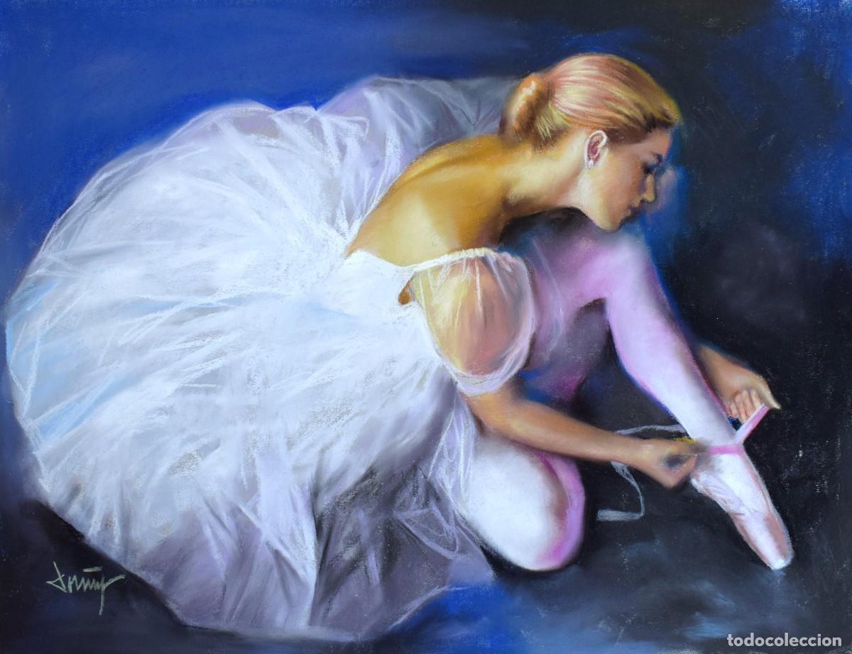 Arte: Domingo Alvarez G&oacute;mez Pastel Bailarina Enmarcada