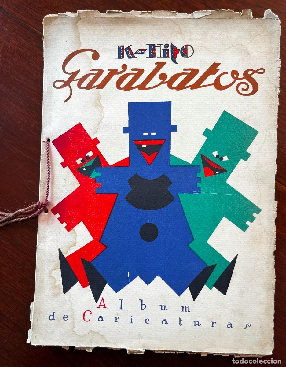Arte: RARO &Aacute;LBUM DE CARICATURAS K-HITO, GARABATOS, 1923, GRAN FORMATO, COLOR Y B/N