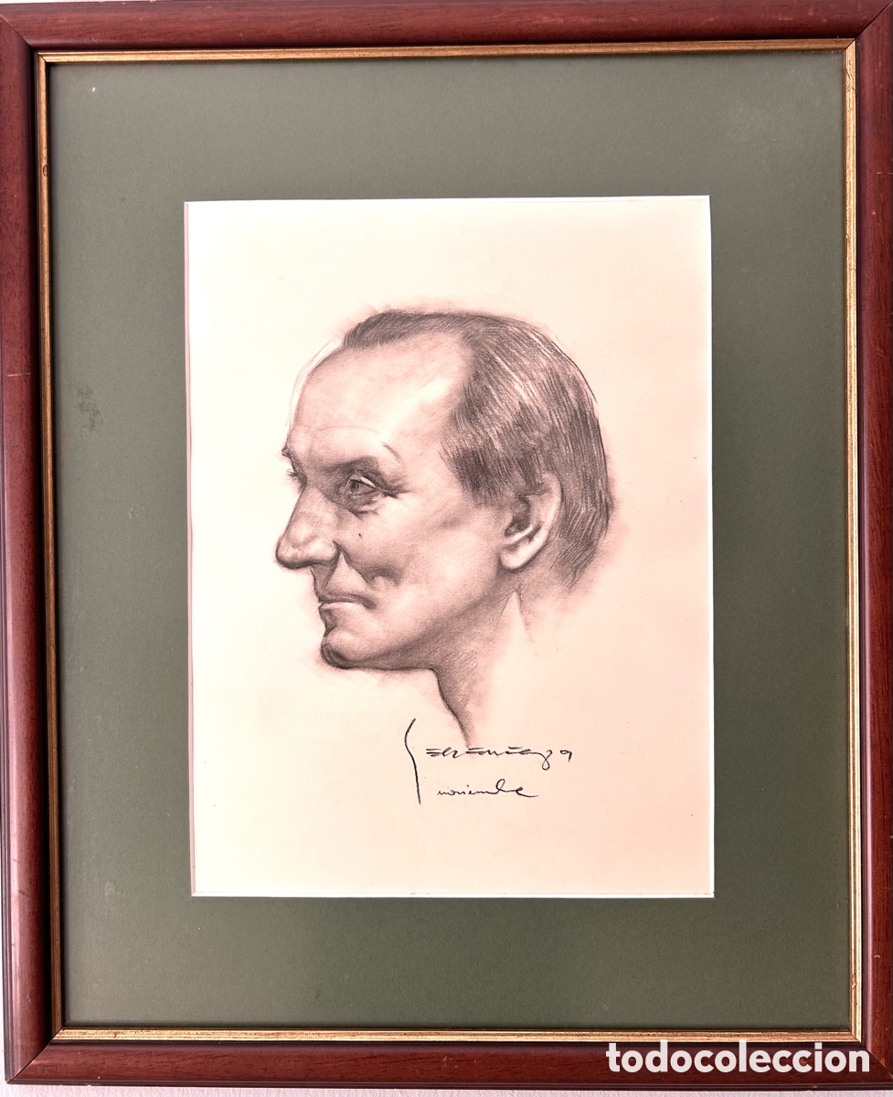 Art: Eustaquio Segrelles (Albaida, Valencia, 1926 &ndash; 2025) Retrato masculino de perfil, 1979