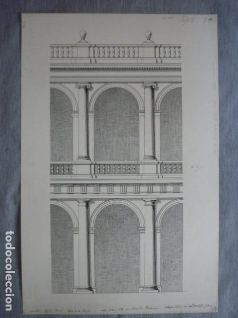Arte: SEVILLA DETALLE DE LA BOLSA DIBUJO A PLUMILLA ORIGINAL CONSTANTIN UHDE ARQUITECTO ALEMAN 1888 1889