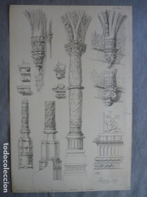 Arte: LISBOA PORTUGAL DIBUJO A PLUMILLA ORIGINAL CONSTANTIN UHDE ARQUITECTO ALEMAN 1888 1889