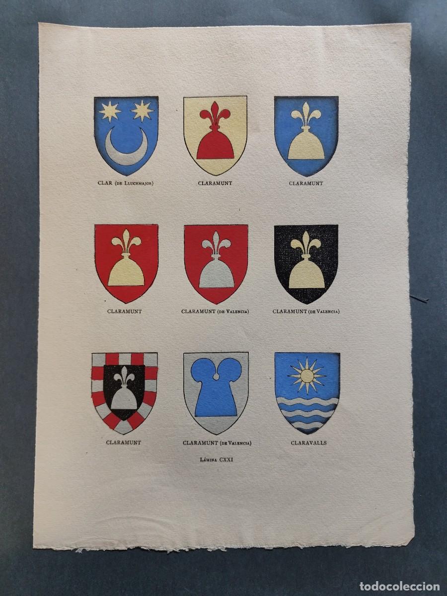 Arte: Escudos Her&aacute;ldicos de Apellidos Hist&oacute;ricos CLAR (LUCHMAJOR) CLARAMUNT (VARIOS) CLARAVALLS