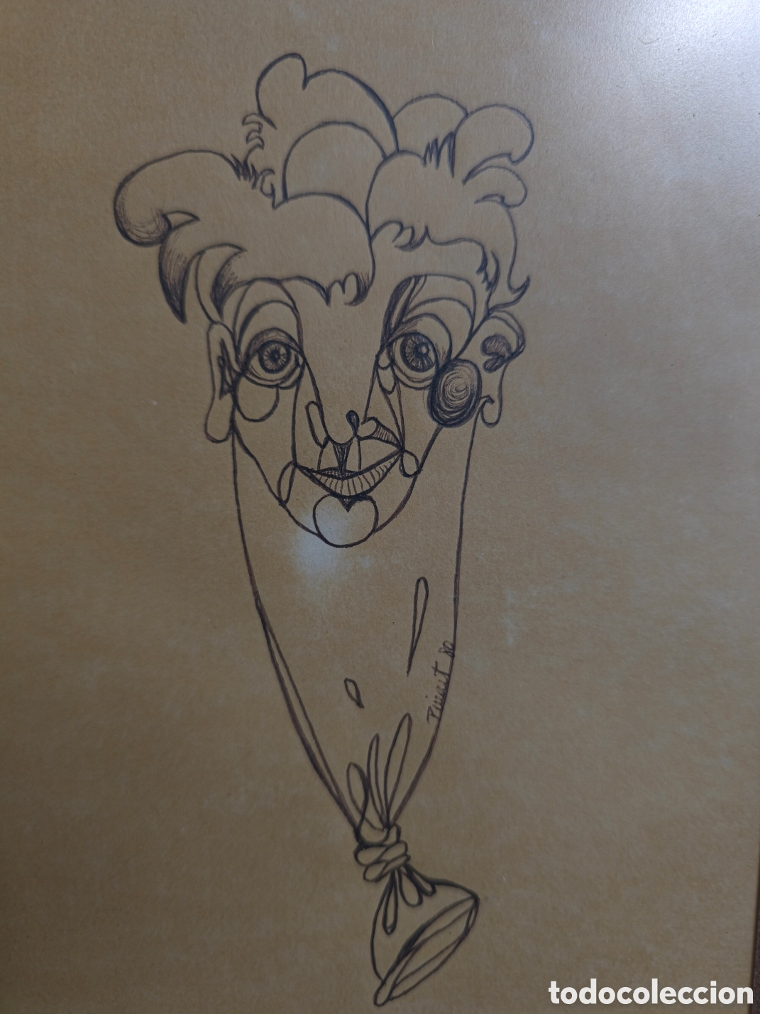 Arte: Dibujo Cubista Firmado Pinart