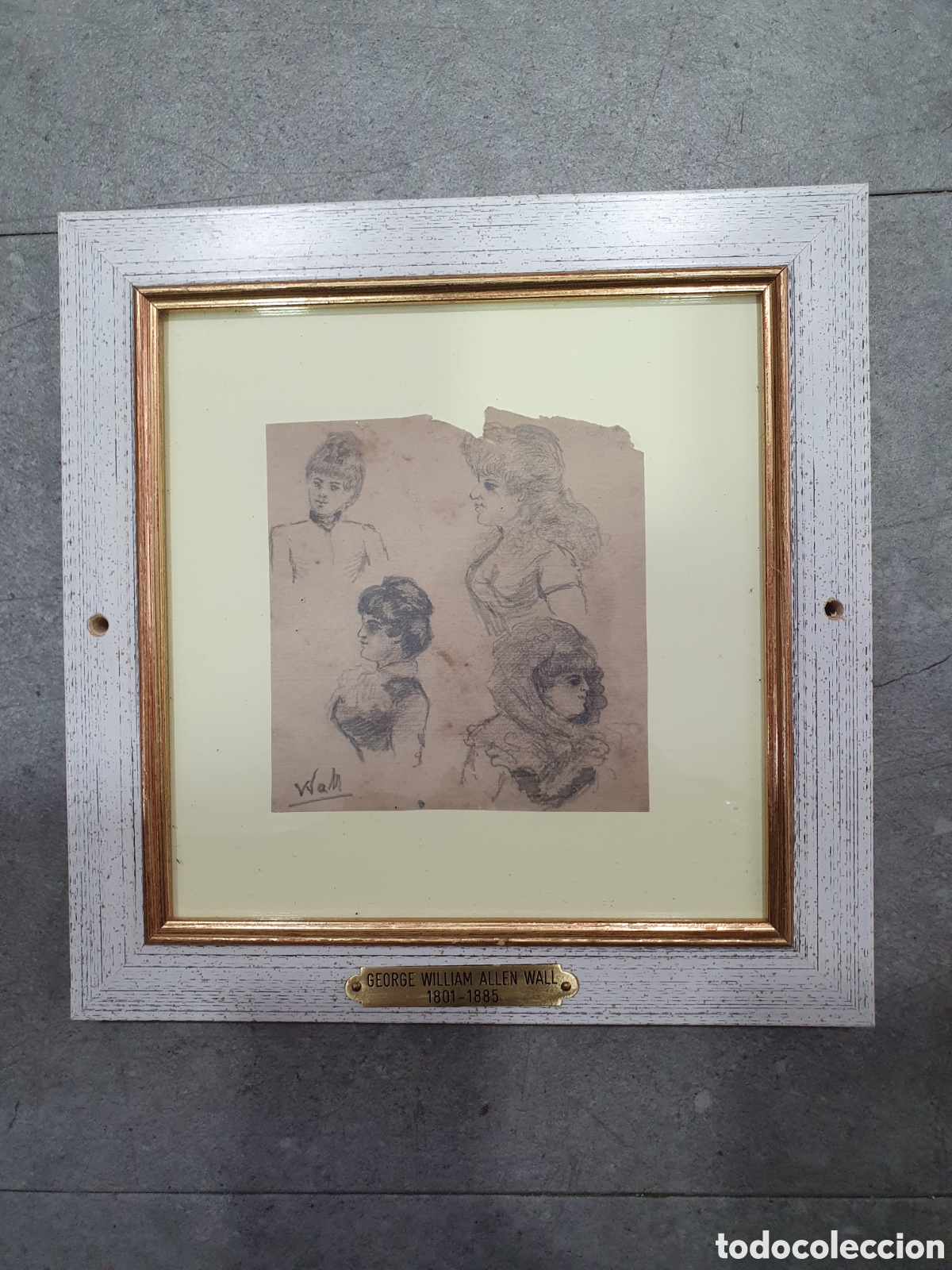 Kunst: Dibujo a tinta George William Allen Wall. (L98)