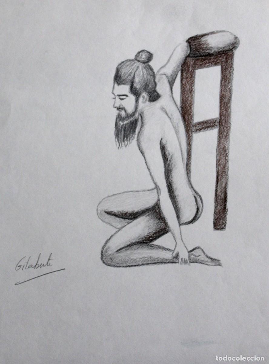 Kunst: Modelo sentado obra de Mercedes Gilaberte