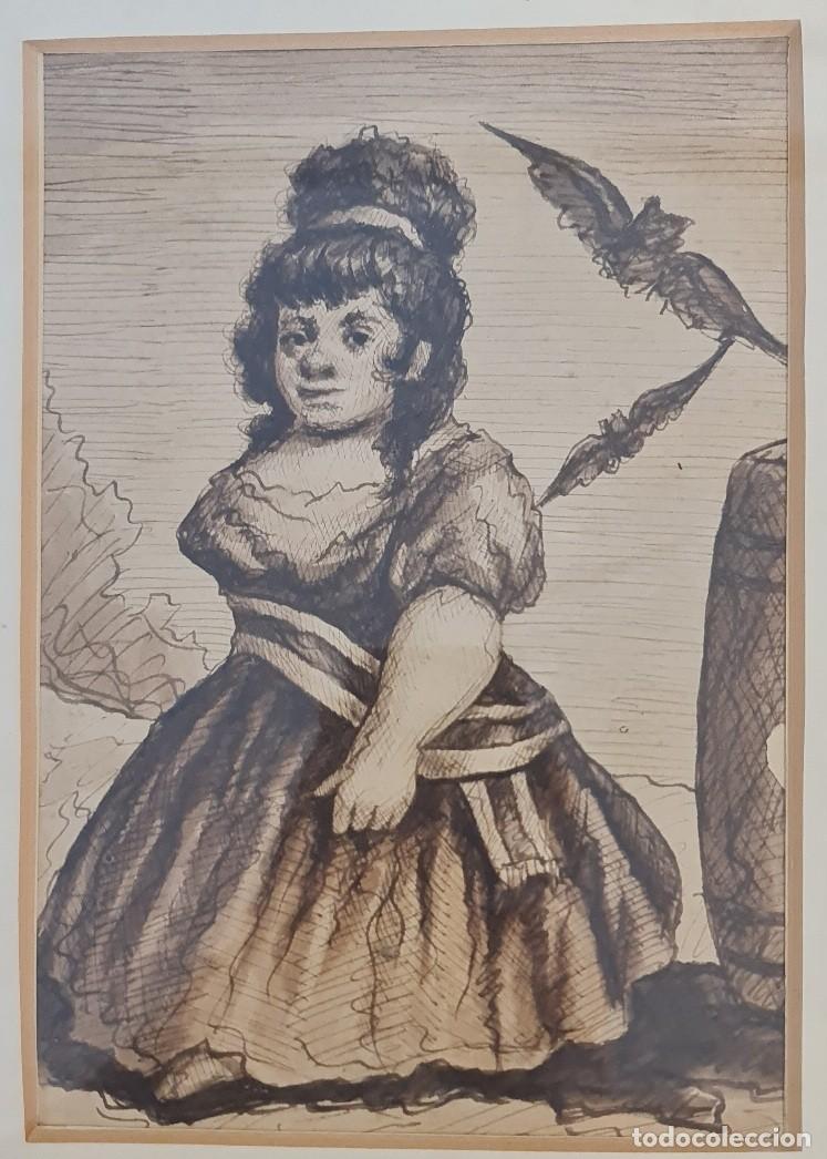 Arte: Conjunto de 4 dibujos atribuidos a Eugenio Lucas Villamil (Madrid, 1858&ndash;1918) de Procedencia familia