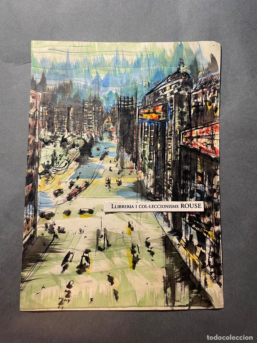 Arte: BARCELONA - ANTIGUO DIBUJO A TINTAS , DESCONOCEMOS EL AUTOR