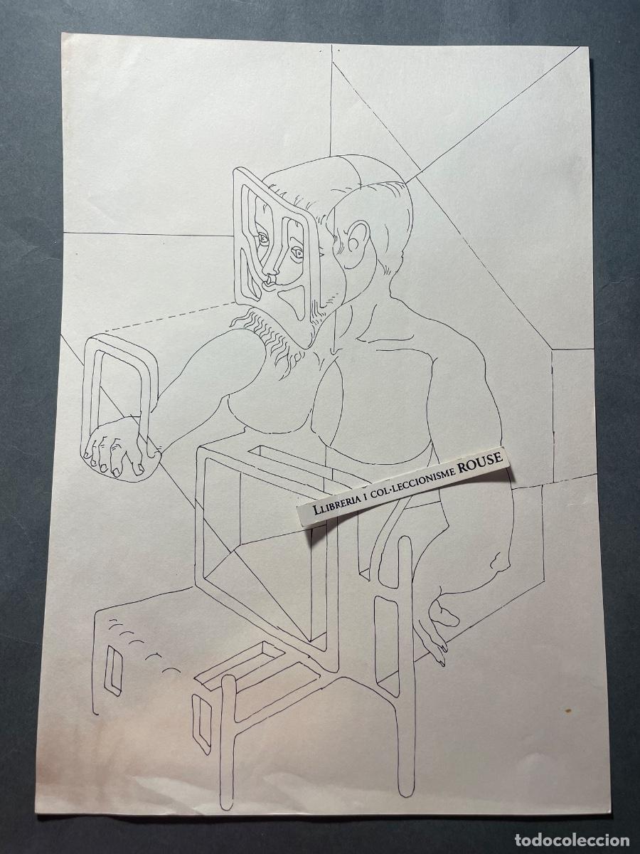 Arte: ANTIGUO DIBUJO A TINTA - TEMA SURREALISTA - DESCONOCEMOS EL AUTOR - 29,5X21 CM. ESTADO EL QUE SE VE