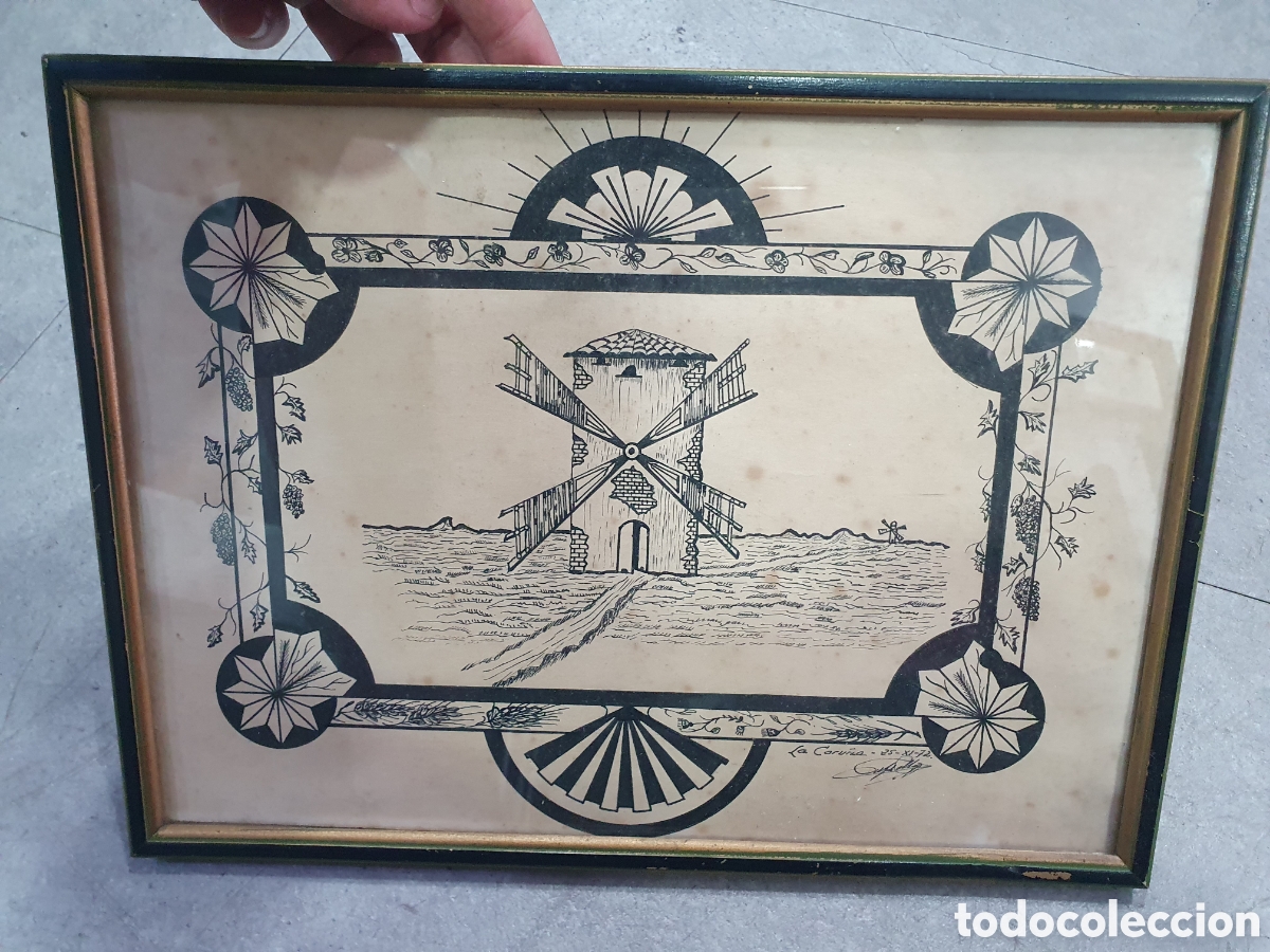 Kunst: Dibujo a tinta. Molino. La Coru&ntilde;a. 1972. (L132)