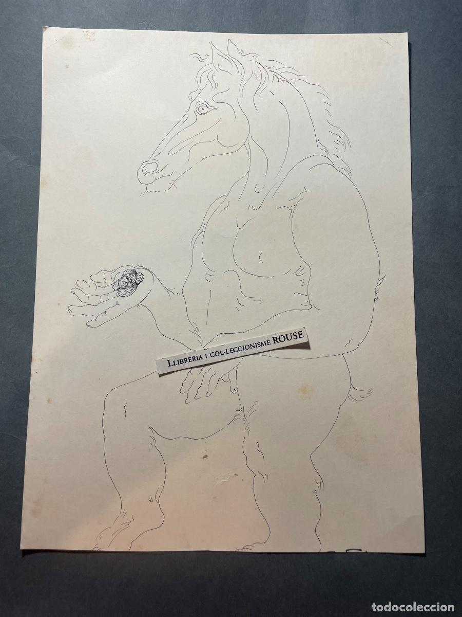 Arte: ANTIGUO DIBUJO A TINTA - TEMA SURREALISTA - DESCONOCEMOS EL AUTOR - 29X21 CM. ESTADO EL QUE SE VE