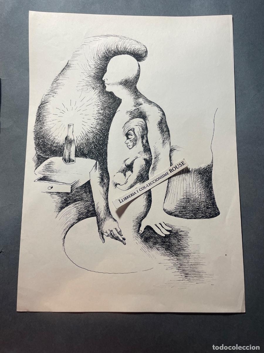 Arte: ANTIGUO DIBUJO A TINTA - TEMA SURREALISTA - DESCONOCEMOS EL AUTOR - 29,5X21 CM. ESTADO EL QUE SE VE