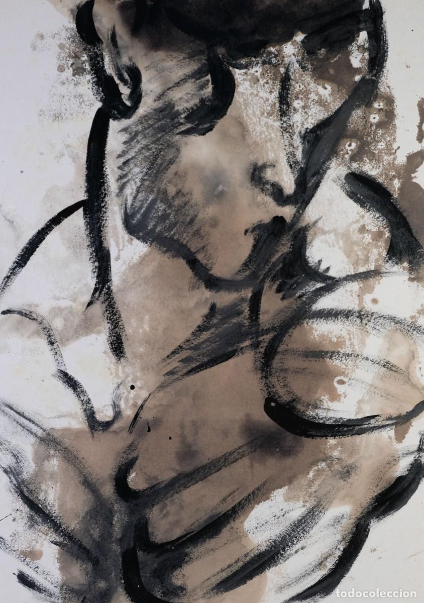 Arte: Dibujo acr&iacute;lico sobre papel Rostro siglo XX