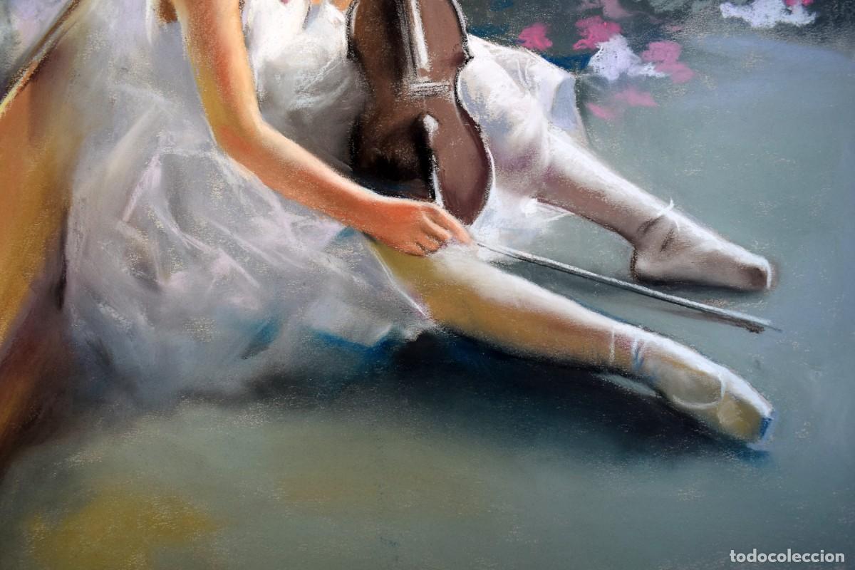 Arte: Domingo Alvarez G&oacute;mez, Bailarina Pastel enmarcada