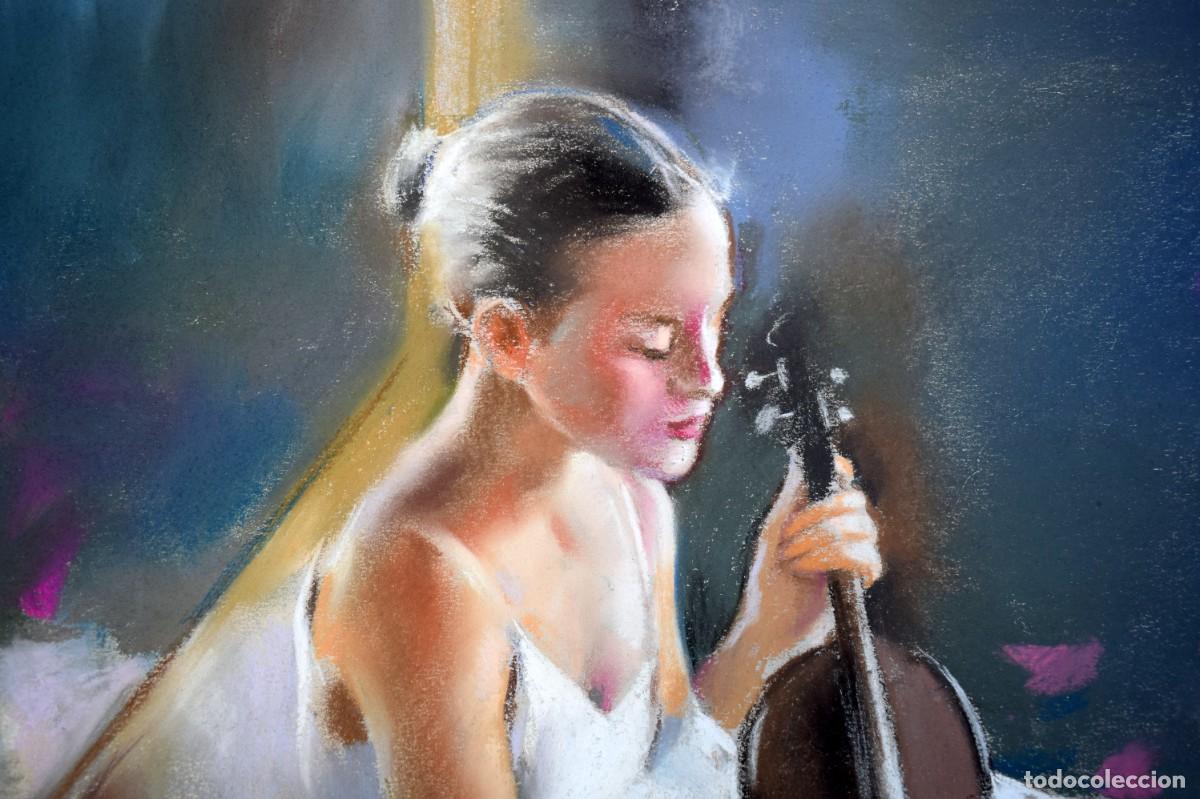 Arte: Domingo Alvarez G&oacute;mez, Bailarina Pastel enmarcada