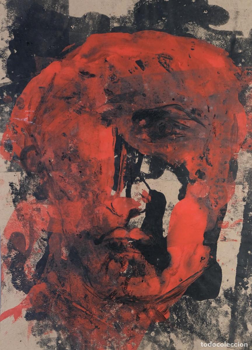 Arte: Dibujo acr&iacute;lico sobre papel Rostro siglo XX