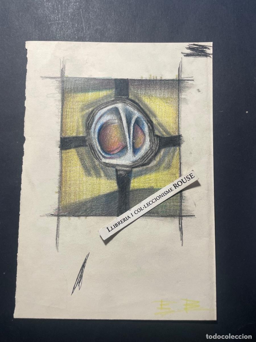 Arte: ANTIGUO APUNTE DIBUJO A&Ntilde;OS 60 - PARTE POSTERIOR E.B. 21X14,5 CM. ESTADO EL QUE SE VE EN LAS IMAGENES