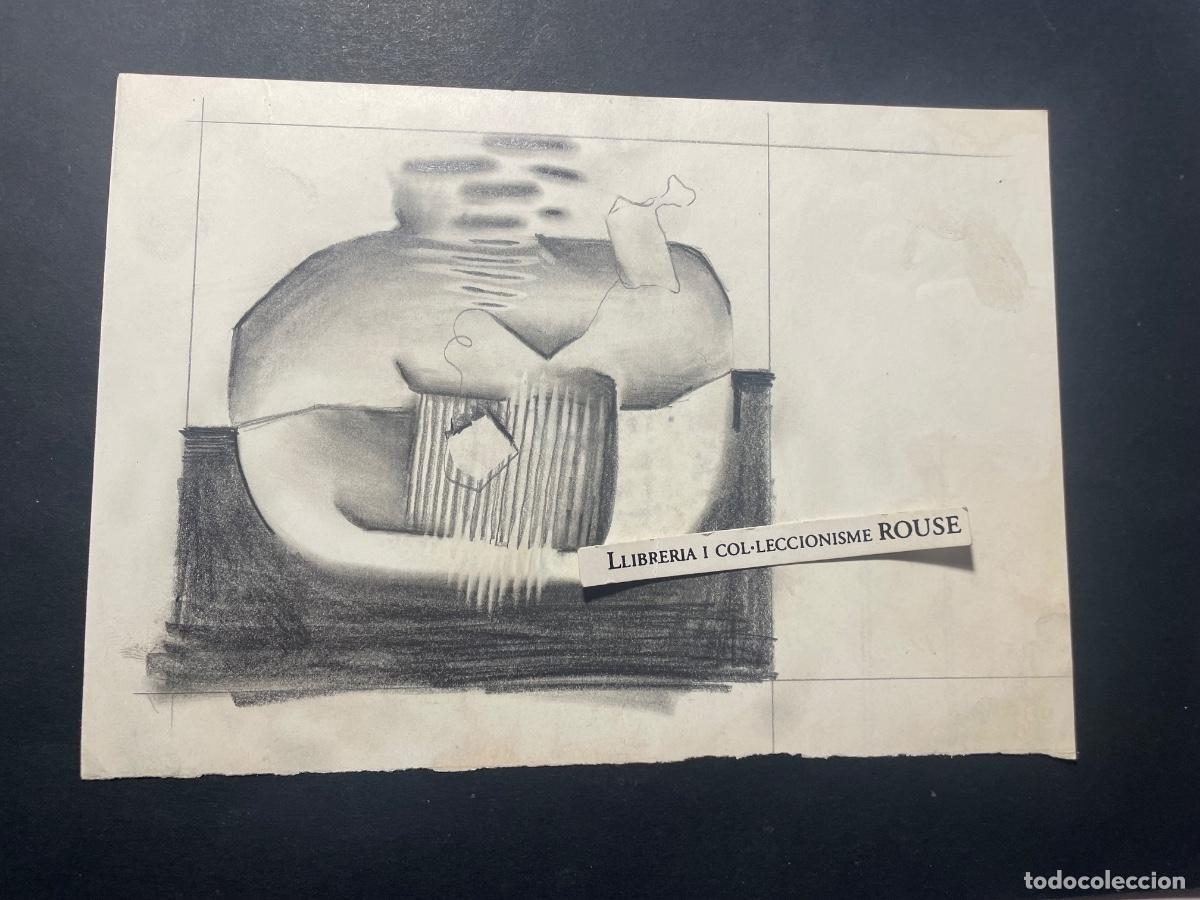 Arte: ANTIGUO APUNTE DIBUJO A&Ntilde;OS 60 - PARTE POSTERIOR E.B. 20,5X14,5 CM. ESTADO EL QUE SE VE EN LAS