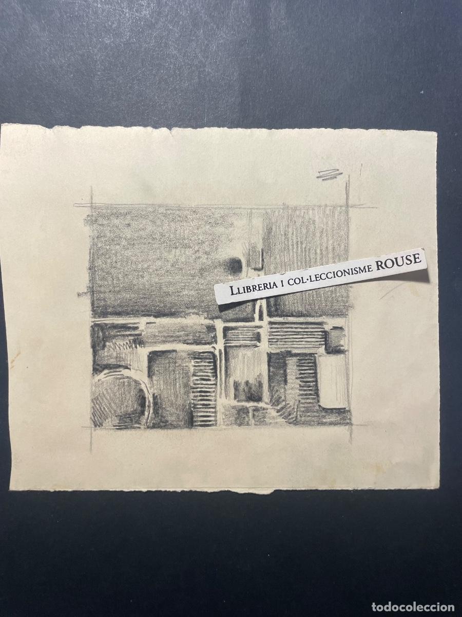 Arte: ANTIGUO APUNTE DIBUJO A&Ntilde;OS 60 - PARTE POSTERIOR E.B. 17X14,5 CM. ESTADO EL QUE SE VE EN LAS