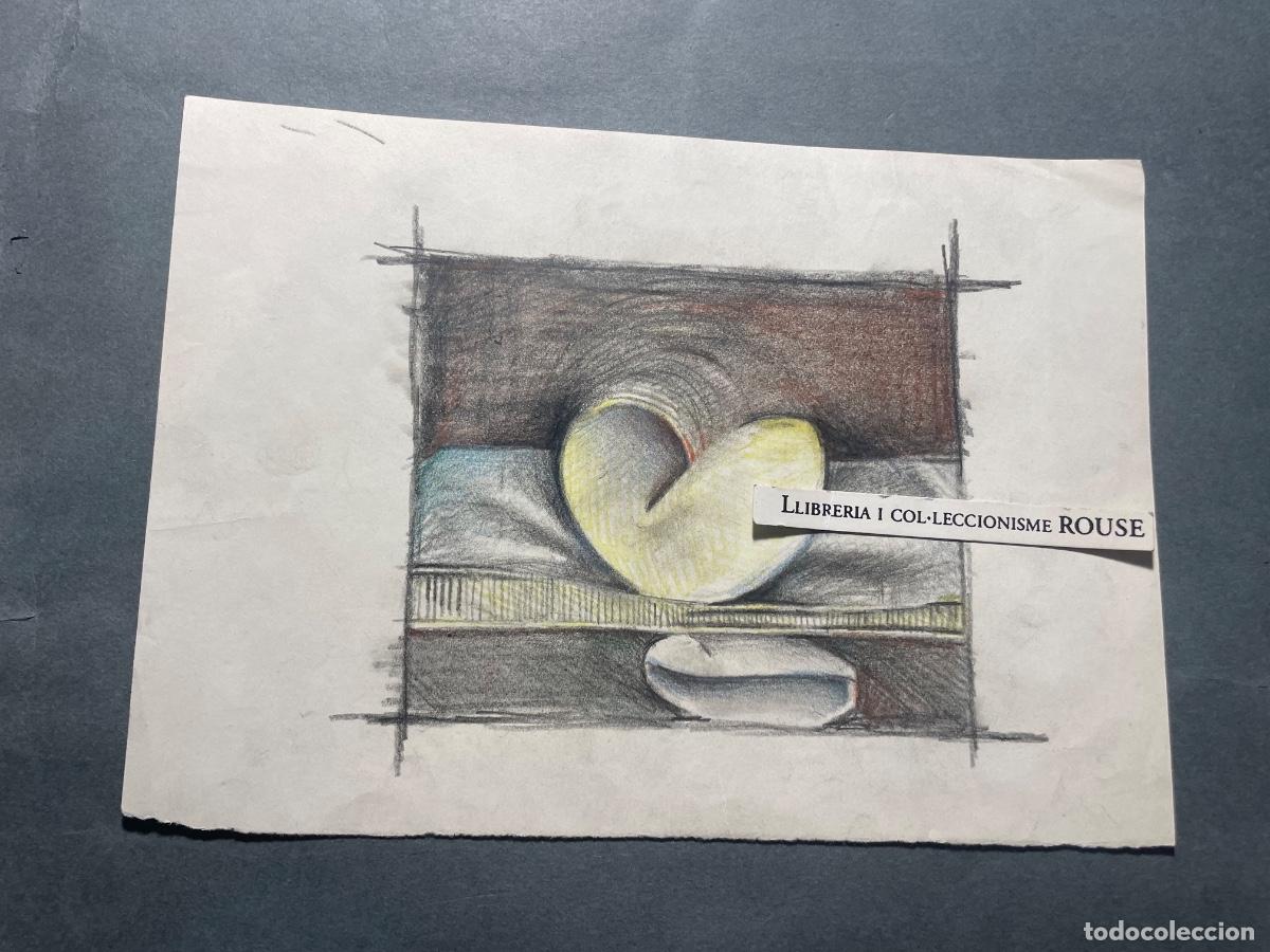 Arte: ANTIGUO APUNTE DIBUJO A&Ntilde;OS 60 - PARTE POSTERIOR E.B. 20,5X14,5 CM. ESTADO EL QUE SE VE EN LAS