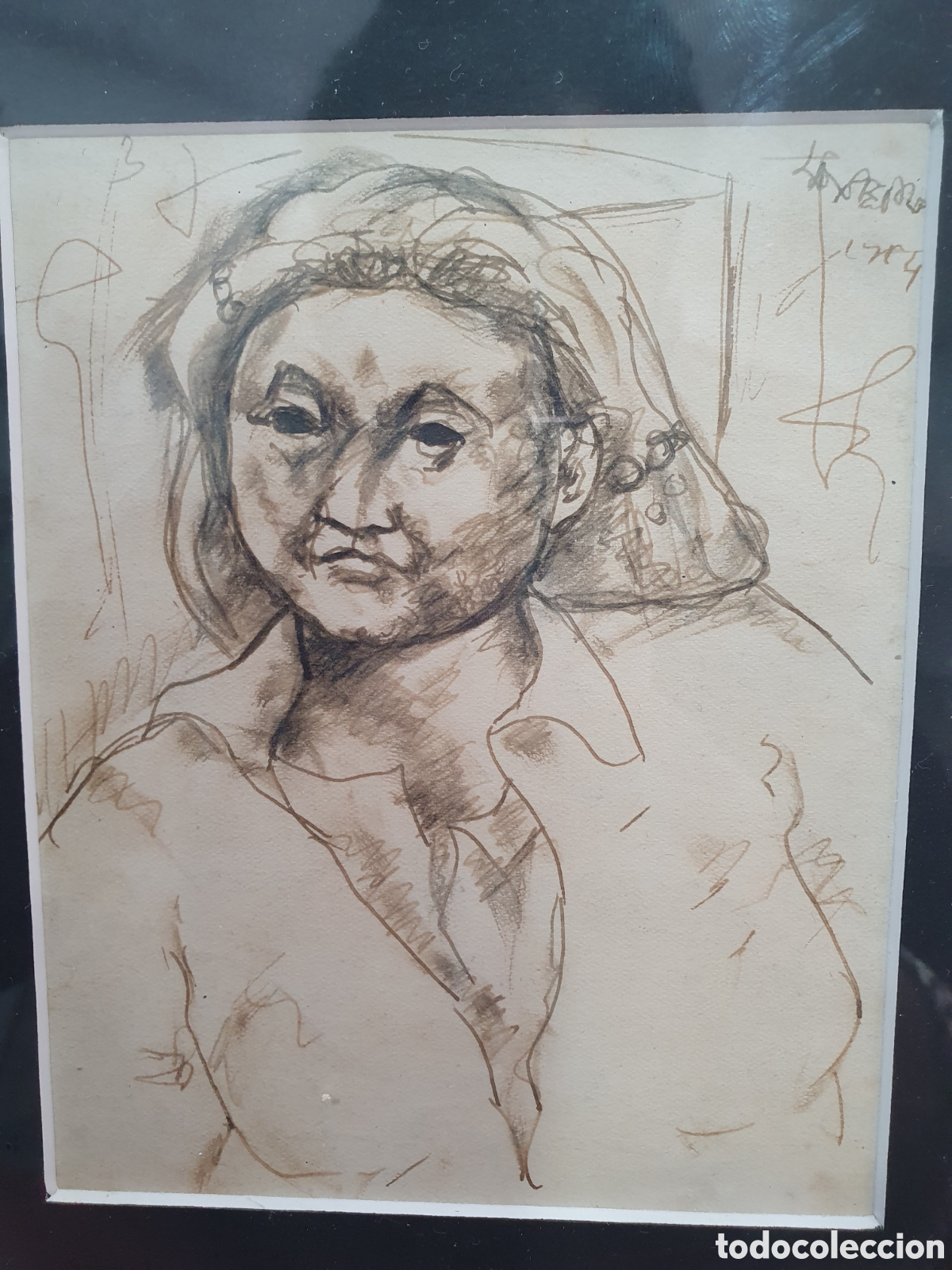 Kunst: Laxeiro. Dibujo sobre papel. Original.