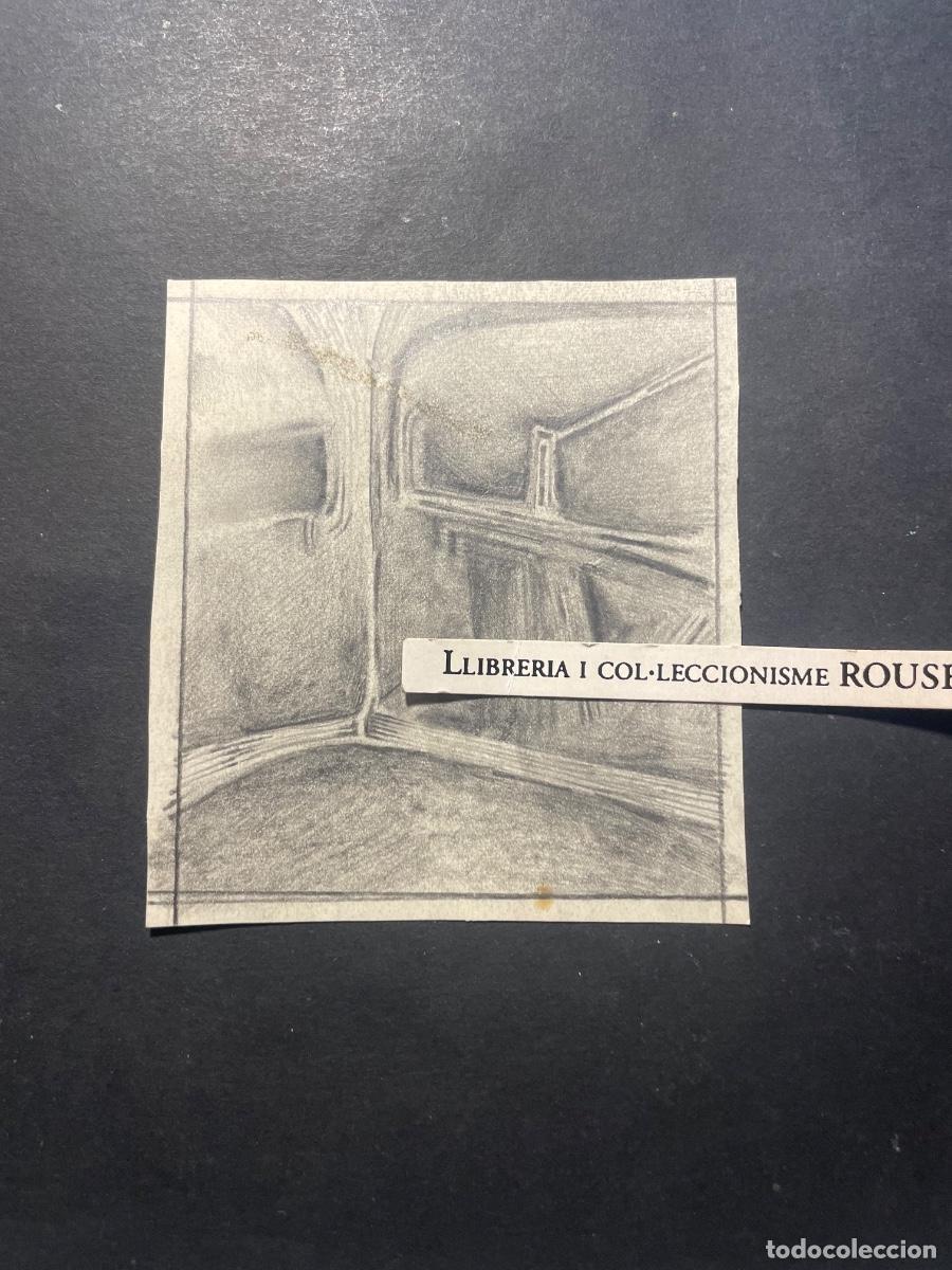 Arte: ANTIGUO APUNTE DIBUJO A&Ntilde;OS 60 - PARTE POSTERIOR E.B. 10X9 CM. ESTADO EL QUE SE VE EN LAS