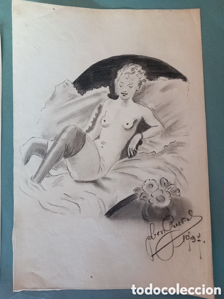 Arte: DIBUJO ER&Oacute;TICO FIRMADO A&Ntilde;O 1997