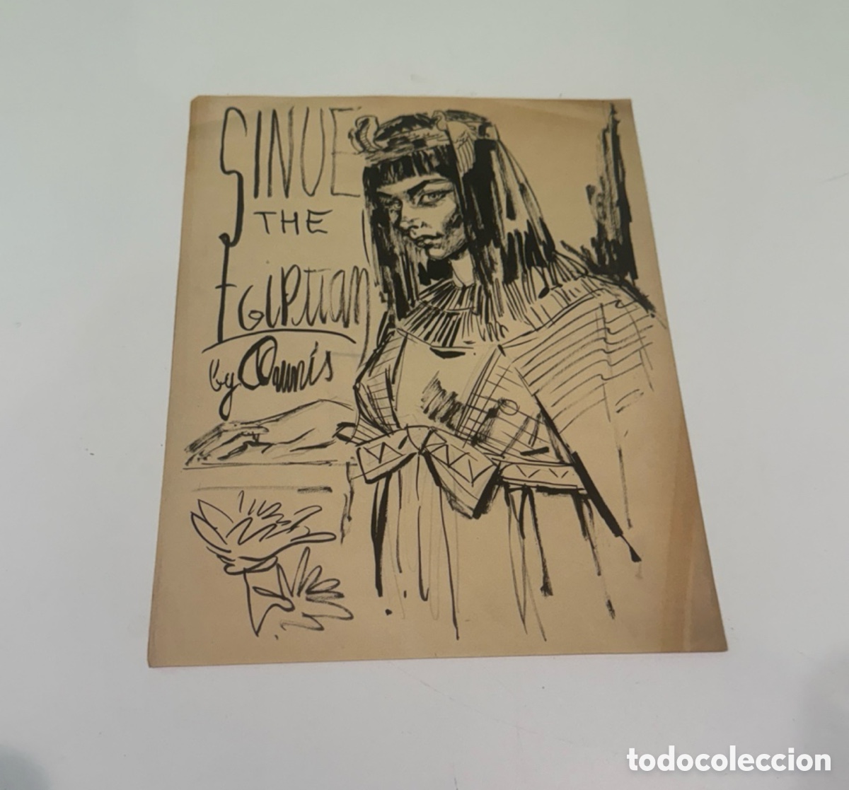 Kunst: Carles Prun&eacute;s (1937-2017) Dibujo original de ilustraci&oacute;n &ldquo;Sinu&eacute; the Egyptian&rdquo; (27 x 22 cm)