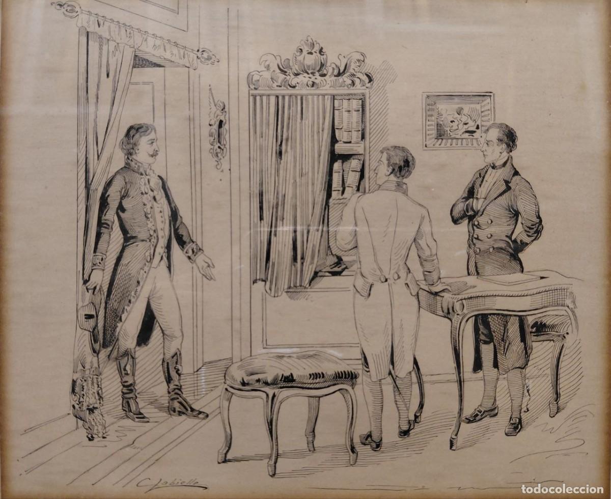 Art: Carlos Labielle (1825-1898). Ilustraci&oacute;n, tinta sobre papel.