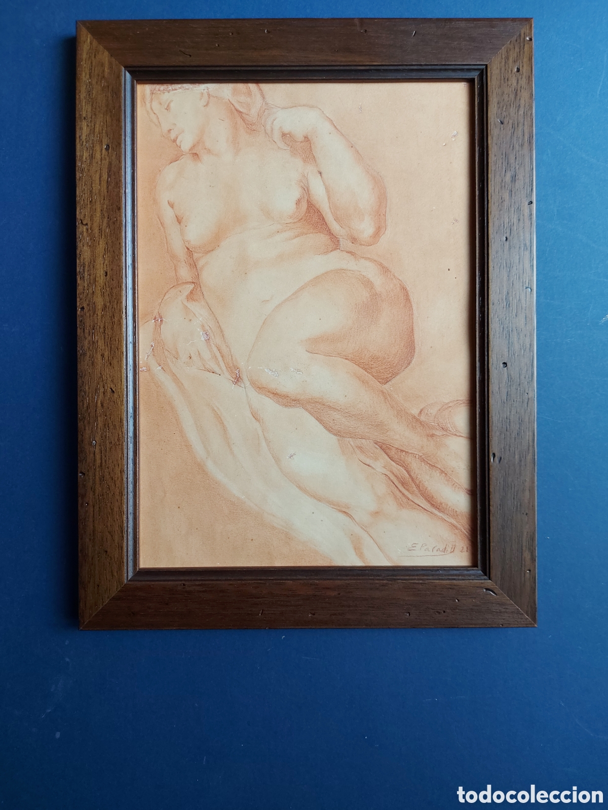 Arte: E. PARADILL ESTUDIO ANATOMICO DESNUDO FEMENINO