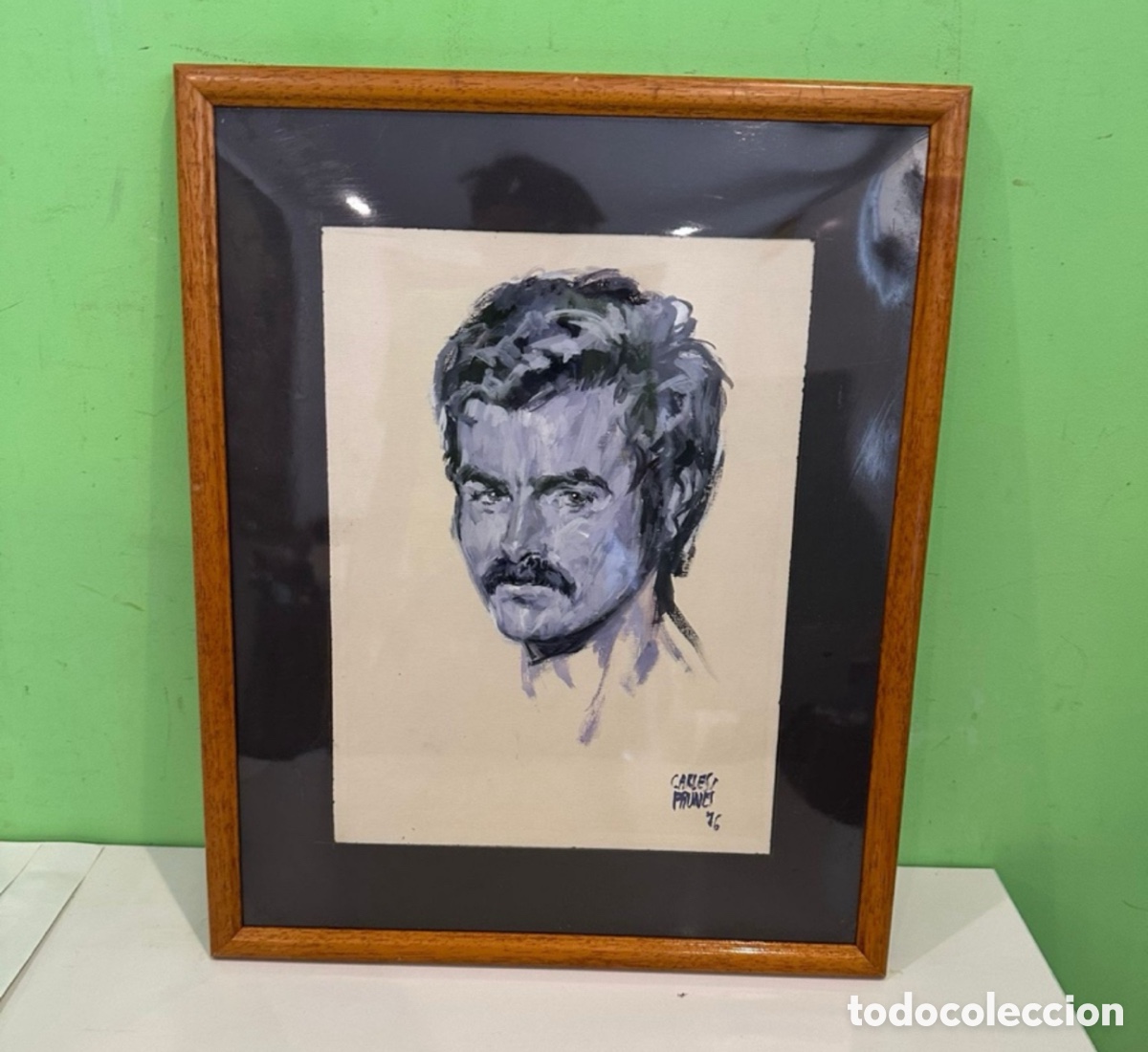 Kunst: Carles Prun&eacute;s (Barcelona, 1937-2017) dibujo original. Autorretrato firmado y fechado 1976.