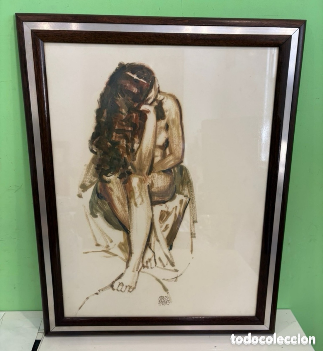 Kunst: Carles Prun&eacute;s (1937-2017) - &rdquo;Nu femen&iacute; de Gloria&rdquo; - &Oacute;leo original firmado, titulado y catalogado