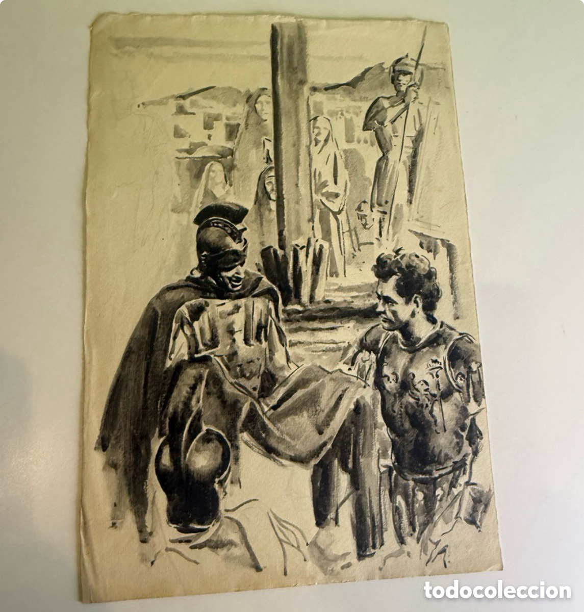 Art: Carles Prun&eacute;s (1937-2017) Barcelona - Dibujo original hist&oacute;rico romano - Firmado - A&ntilde;os 50