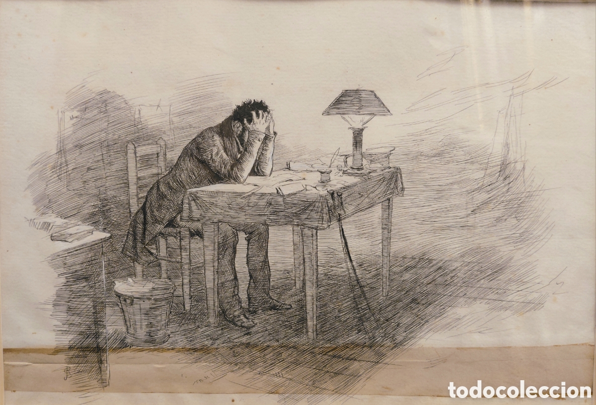 Art: Jose Luis Pellicer (1942-1901). Ilustraci&oacute;n, tinta sobre papel.