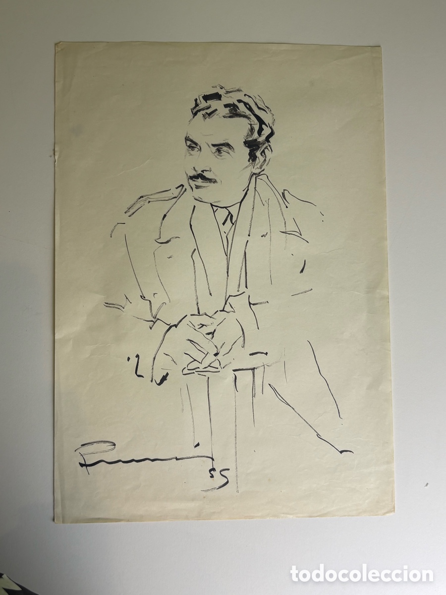 Art: Carles Prun&eacute;s (1937-2017) Dibujo Original Firmado y Fechado 1955