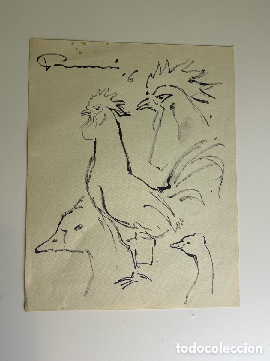 Art: Carles Prun&eacute;s (1937-2017) Dibujo Original Firmado y Fechado 1956